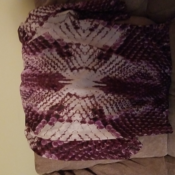 Purple and Gray Lightweight Blouse - Picture 5 of 5